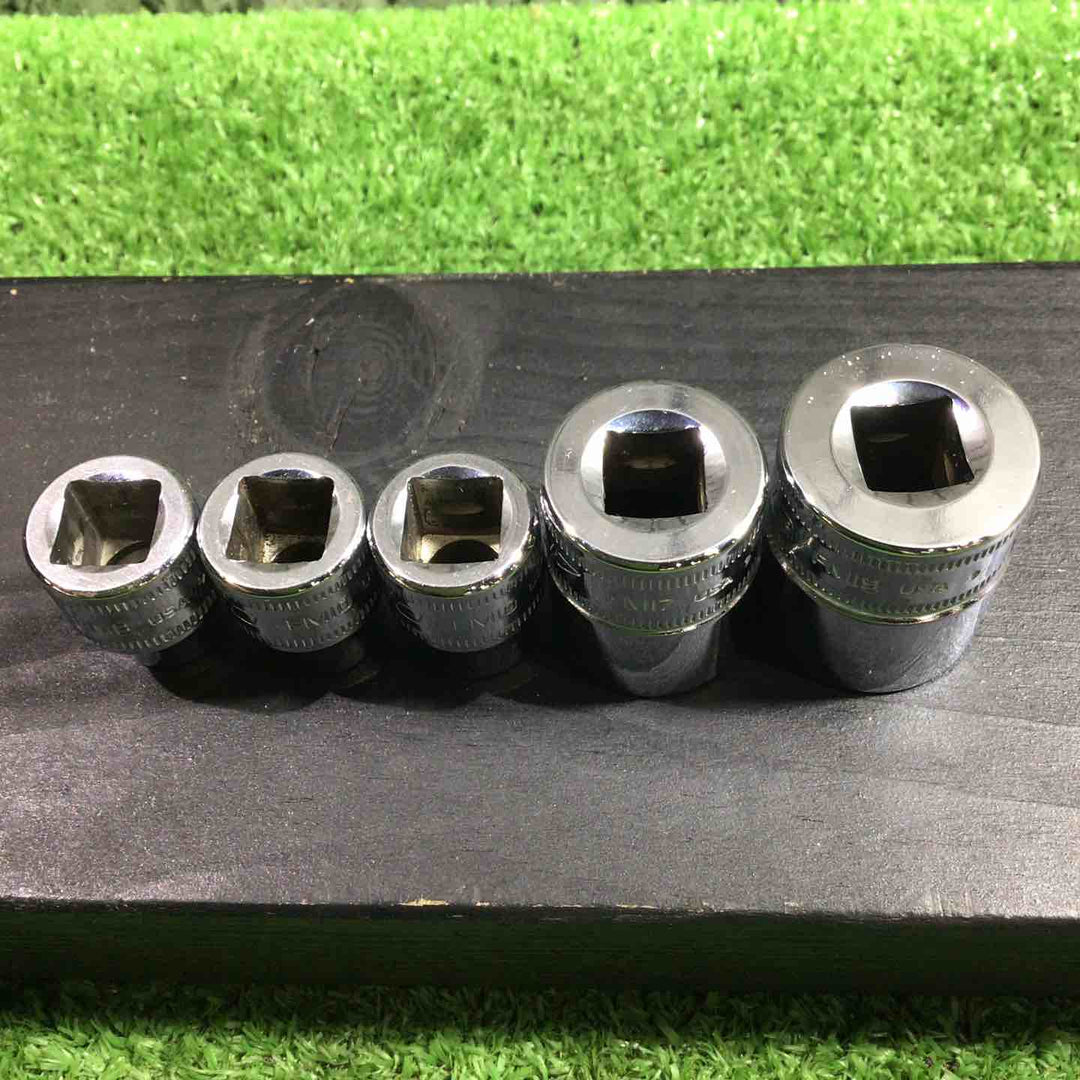 スナップオン(Snap-on) 3/8シャローソケット 5点セット FMシリーズ 10mmが2点あります 【川口店】