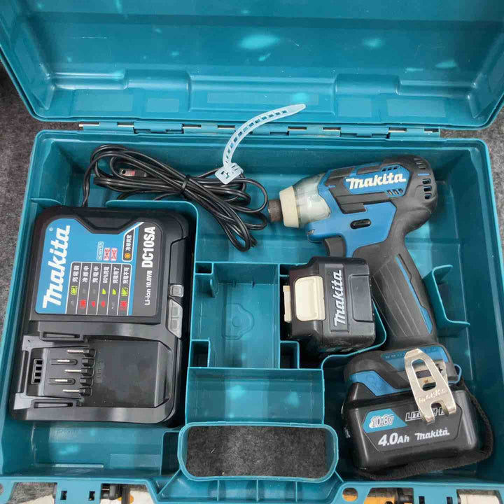 ★マキタ(makita) コードレスインパクトドライバー TD111DSMX ケース(10.8V4.0Ahバッテリー*2、充電器)【鴻巣店】