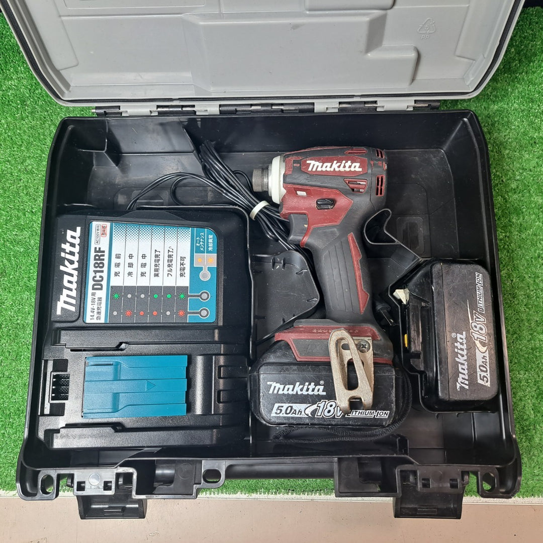 マキタ/makita 18V コードレスインパクトドライバー TD172DGXAR 18V5.0Ahバッテリー2個セット【岩槻店】