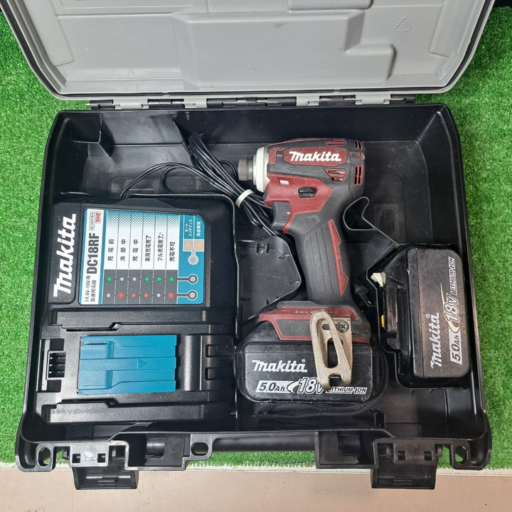 マキタ/makita 18V コードレスインパクトドライバー TD172DGXAR 18V5.0Ahバッテリー2個セット【岩槻店】