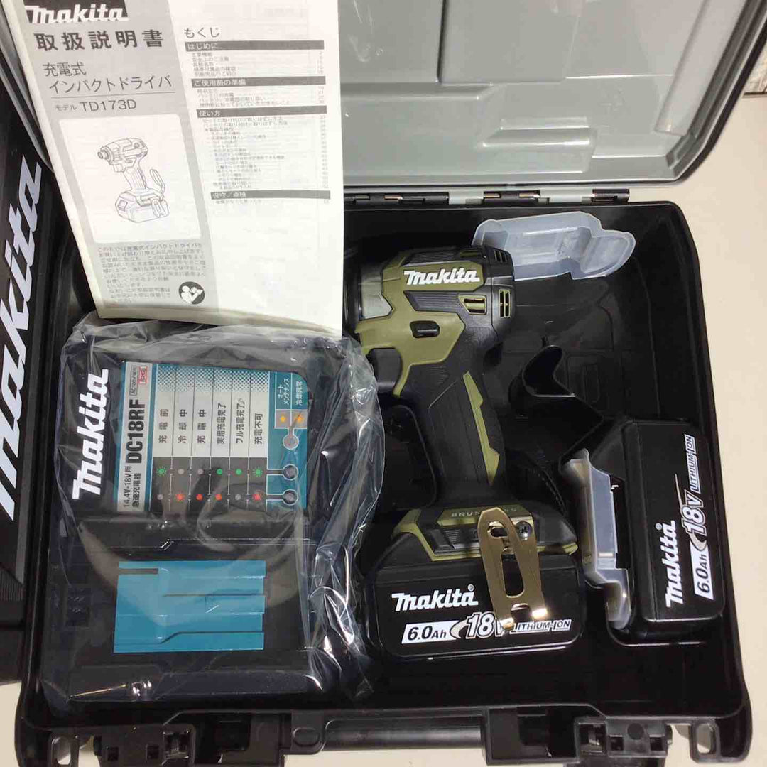 【未使用品】 マキタ makita コードレス インパクトドライバー TD173DRGXO 4台 フルセット インパクト オリーブ 純正 純正品 【戸田店】