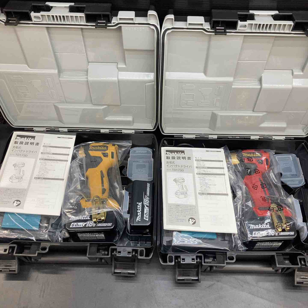 【未使用品】マキタ/makita コードレスインパクトドライバー LTX20周年限定色 TD173DGX PB/PG/PY/PR フルセット品 各1台 計4台セット【川越店】