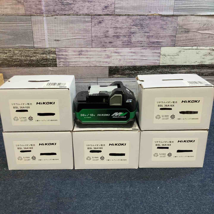 ④ハイコーキ(HIKOKI ※旧:日立工機) リチウムイオンバッテリー 36V/2.5Ah BSL36A18X 5個セット【八潮店】