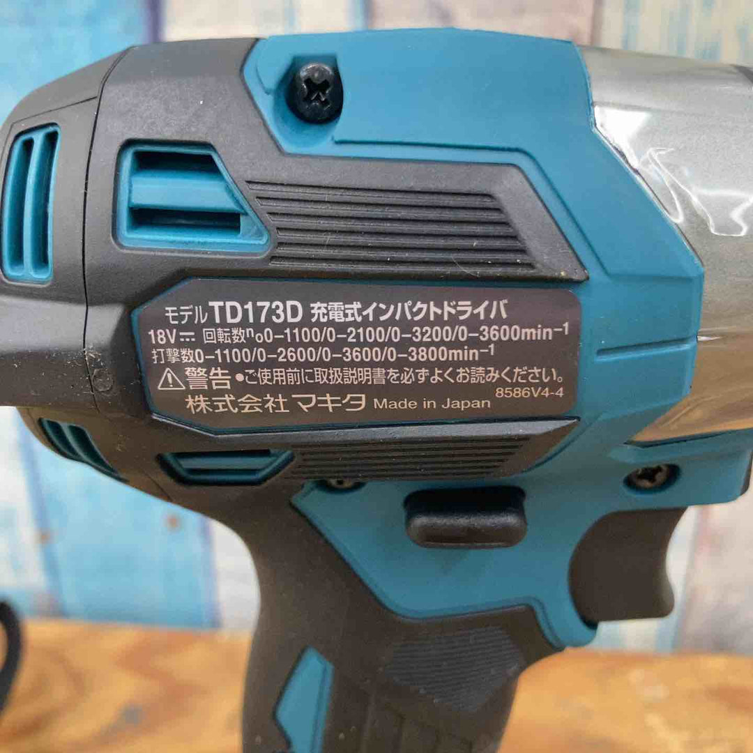 【未使用品】 純正 マキタ makita コードレス インパクトドライバー TD173DZ 青色 ブルー 本体 【柏店】