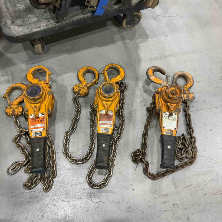 【中古品】KITO/キトー レバーブロック L5型 LB016 荷重1.6t/1.6トン 揚程1.5m 3台セット【川口店】