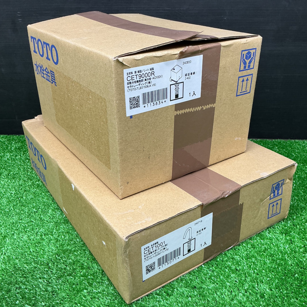【未使用品】TOTO セラオリジナル 自動水栓機能部（単水栓）CET9000R+ 台付自動水栓（スパウト部）CET1001【電材館越谷店】