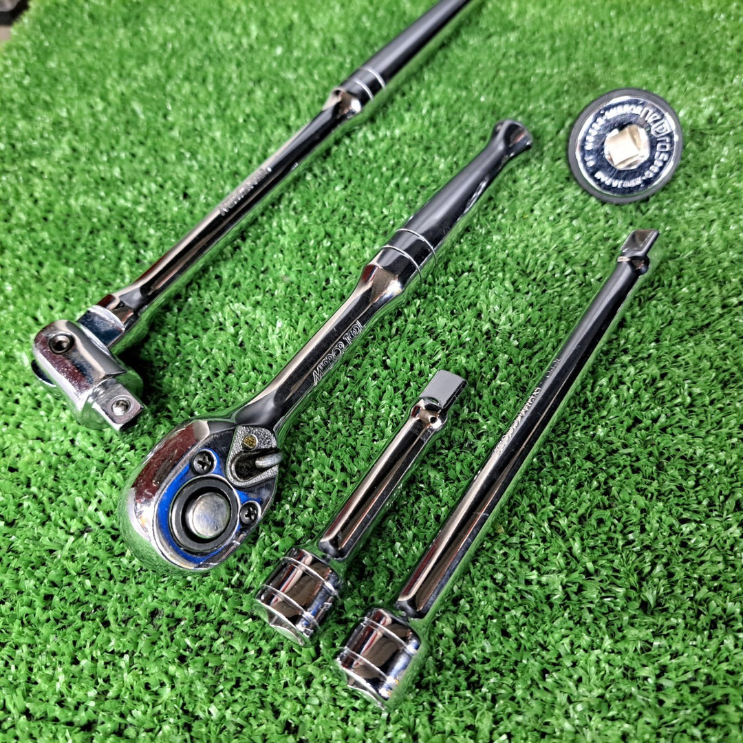 ミラーツール/MIRRORTOOL ソケット、エクステンションバー、ラチェットハンドル、ブレーカーバー 等＋nepros クイックスピンナ 計16点【岩槻店】
