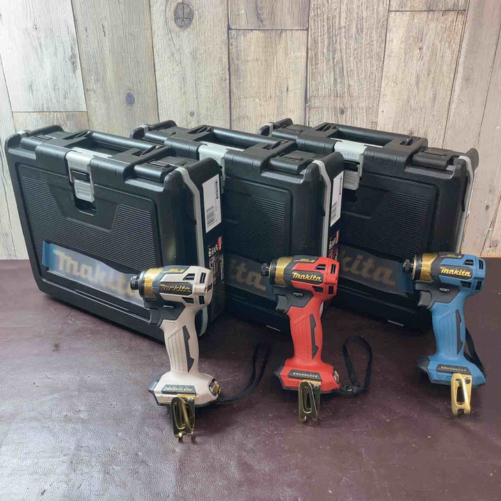 【未使用(店頭展示品)】マキタ(makita) コードレスインパクトドライバー  TD173DZK 限定カラー グレージュ レッド ブルー 3点セット【東大和店】