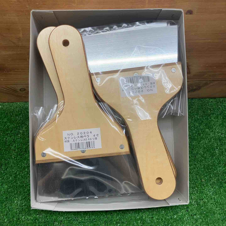 【未使用品】 大田製作所 ステンレス地ベラ 4寸 ＊10本入 【鴻巣店】