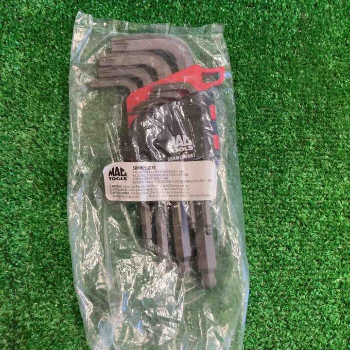◇MACTOOLS 9Pc　メトリックL型ボールヘックスキーレンチセット SHKML9RBRT【町田店】