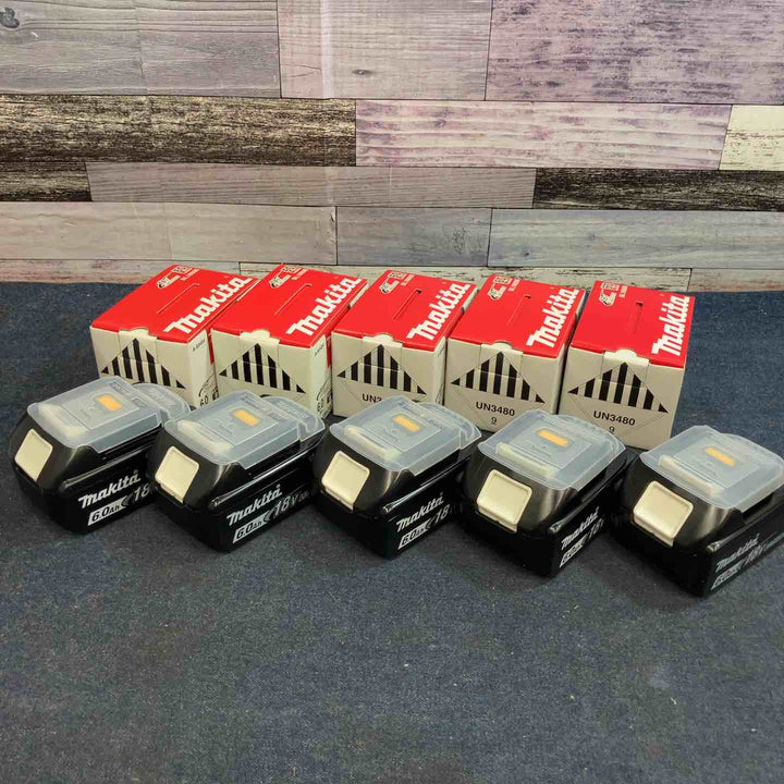 マキタ(makita) リチウムイオンバッテリー 18V/6.0Ah BL1860B 5個セット【八潮店】