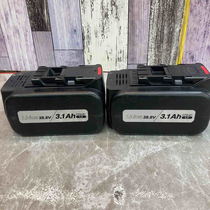 【中古品】パナソニック 純正 リチウムイオン電池パック 28.8V 3.1Ah EZ9L81 2個 + 急速充電器 EZ0L81 1個 計3点セット【八潮店】