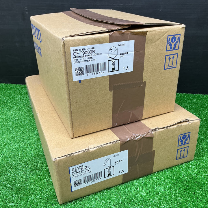 【未使用品】TOTO セラオリジナル 自動水栓機能部（単水栓）CET9000R+ 台付自動水栓（スパウト部）CET1001【電材館越谷店】