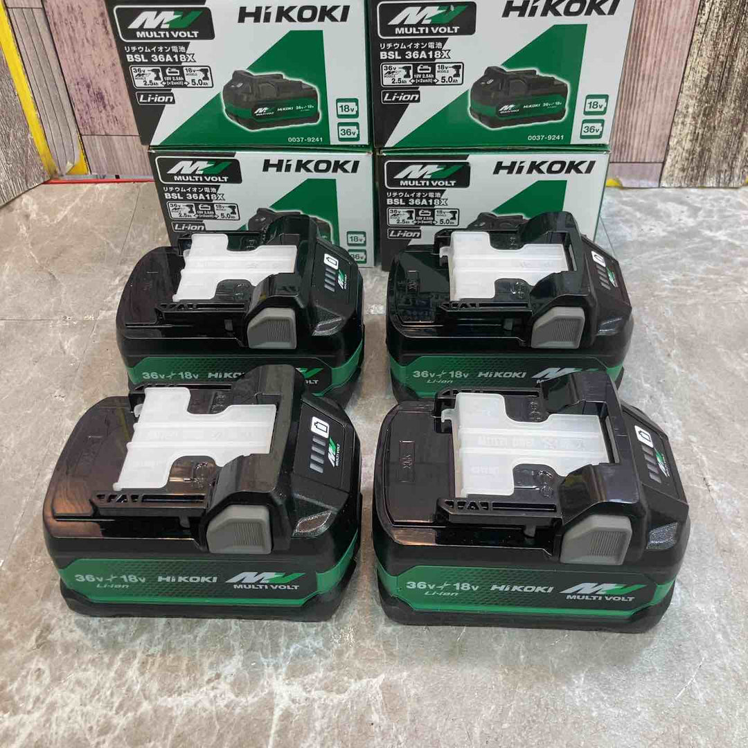 【未使用品】【純正】4個セット HiKOKI ハイコーキ マルチボルト リチウムイオンバッテリー 36V 2.5Ah BSL36A18X【八潮店】