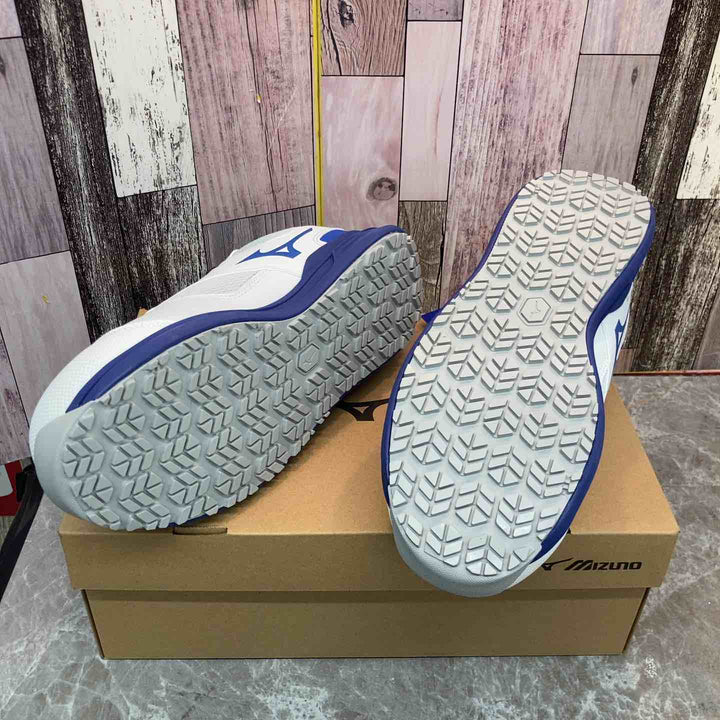 ミズノ MIZUNO ワークシューズ 26.0cm EEE ホワイト×ブルー F1GA241501【八潮店】