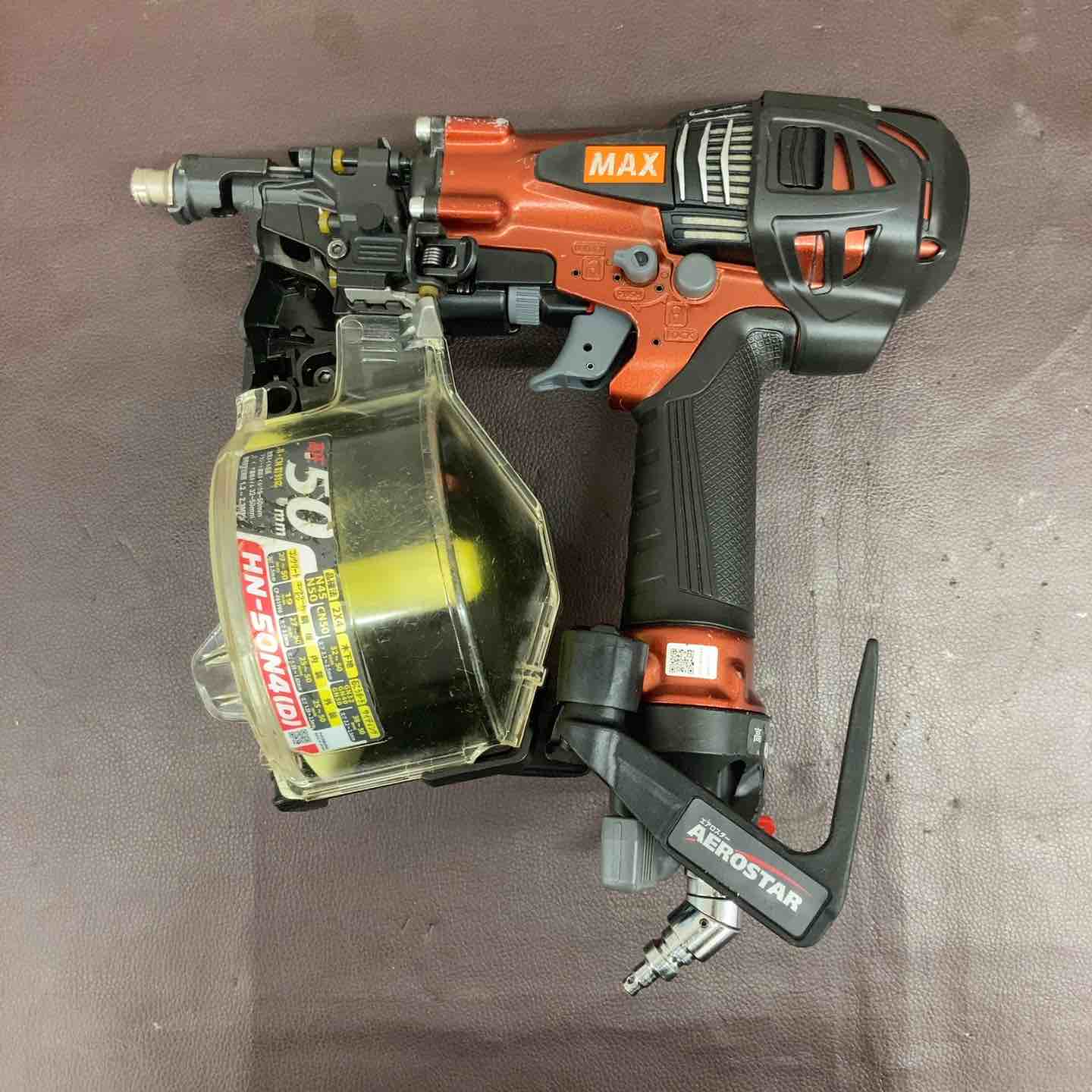 中古品】 マックス(MAX) 50mm 高圧エア釘打ち機 HN-50N4(D)-R 【東大和