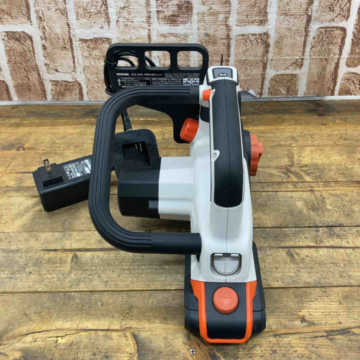 【中古】◇工進(KOSHIN) 18V 2.0Ah 充電式 チェンソー SCS-1820R バッテリー・充電器付【所沢店】