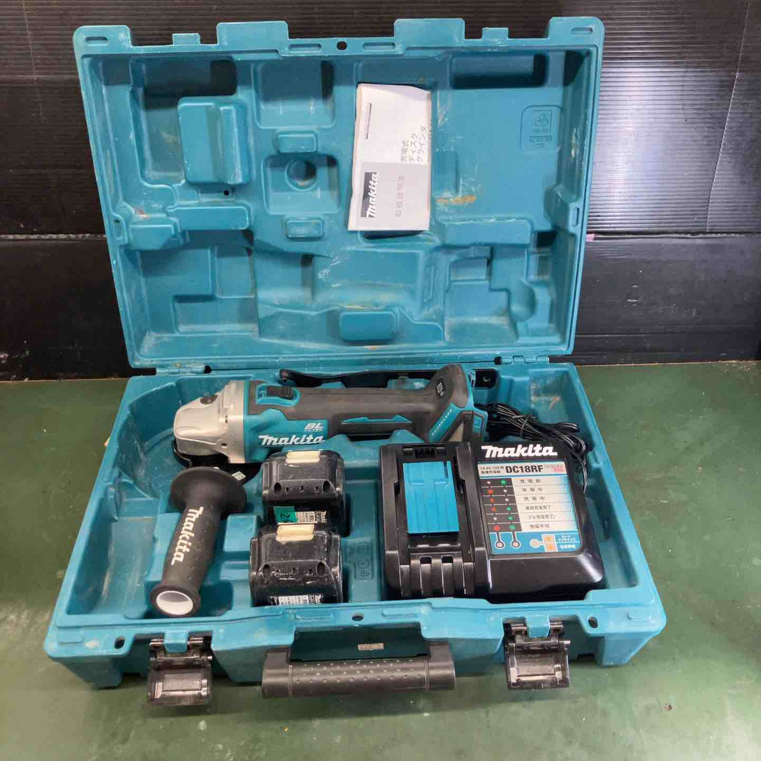 ★マキタ(makita) 125mmコードレスディスクグラインダー GA504DRGXN　充電器、バッテリー2個付属20回、24回【戸田店】