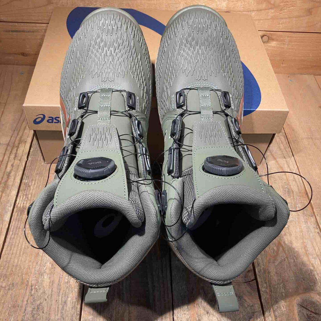 【中古極美品！】◇[アシックス] 安全靴 ウィンジョブ CP122 BOA マントルグリーン/ローズゴールド 26.5cm BOA　1273A117-300【所沢店】