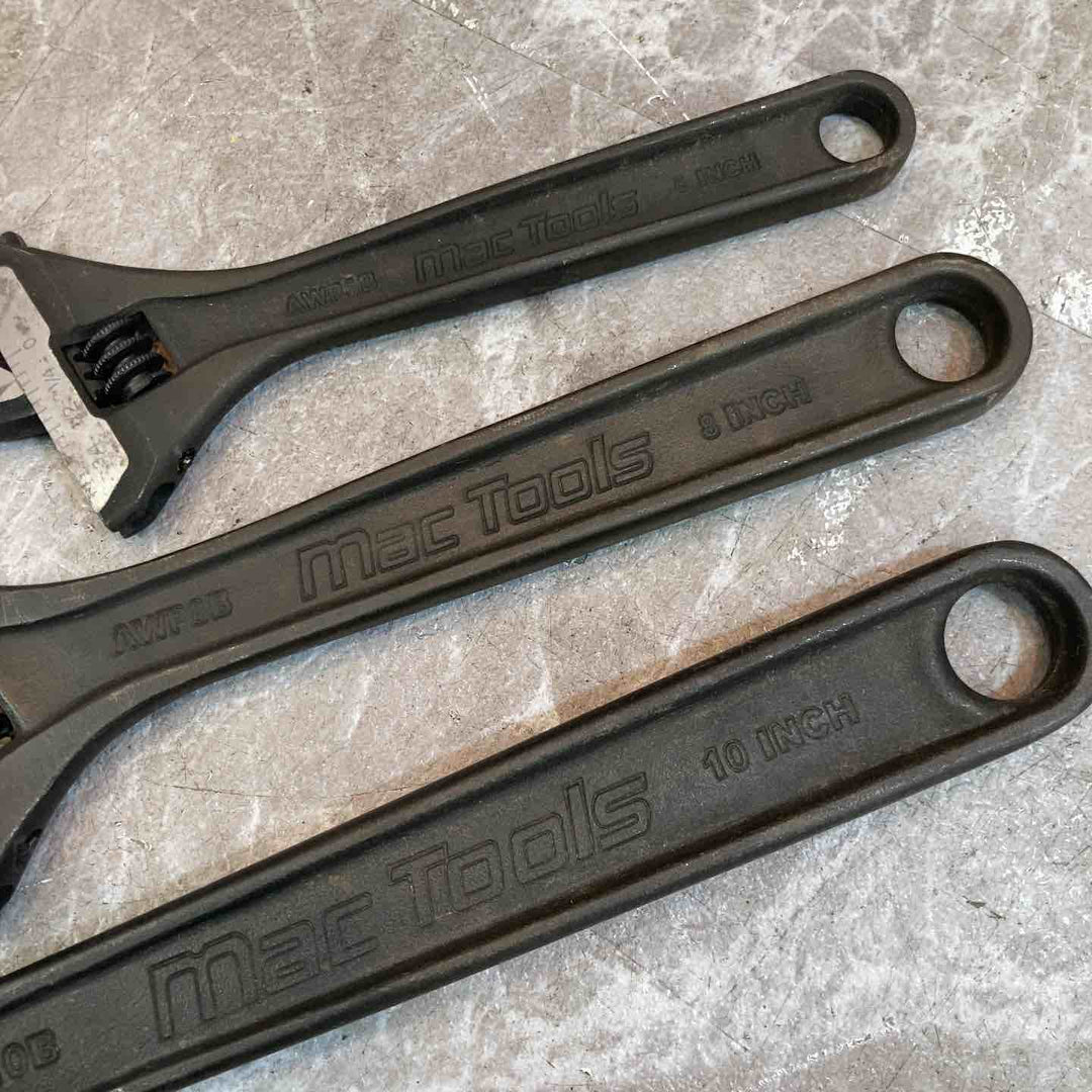 【中古品】マックツール/MACTOOLS モンキーレンチ 3本 AWP10,AWP8,AWP6【八潮店】