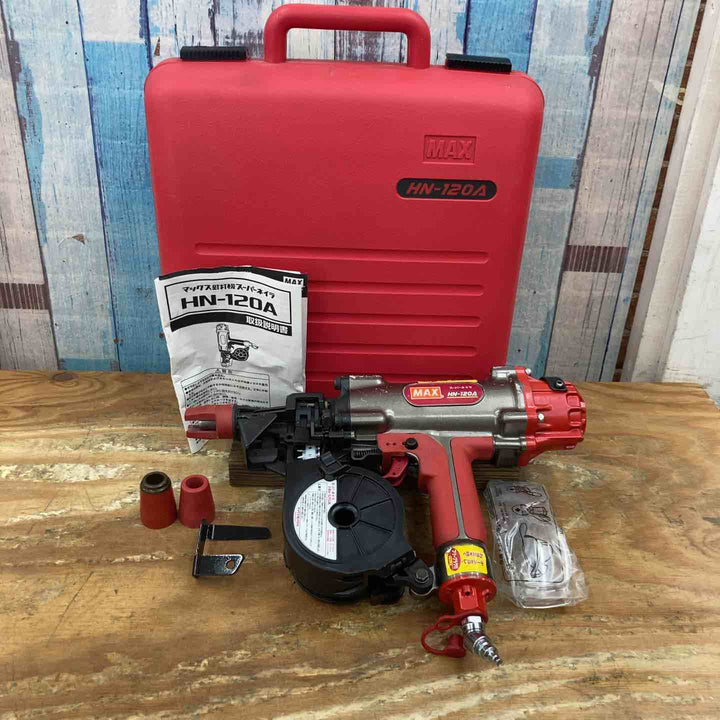 ◇マックス(MAX) 高圧コンクリート用エア釘打ち機 HN-120A グリップに落とせない汚れあり【柏店】
