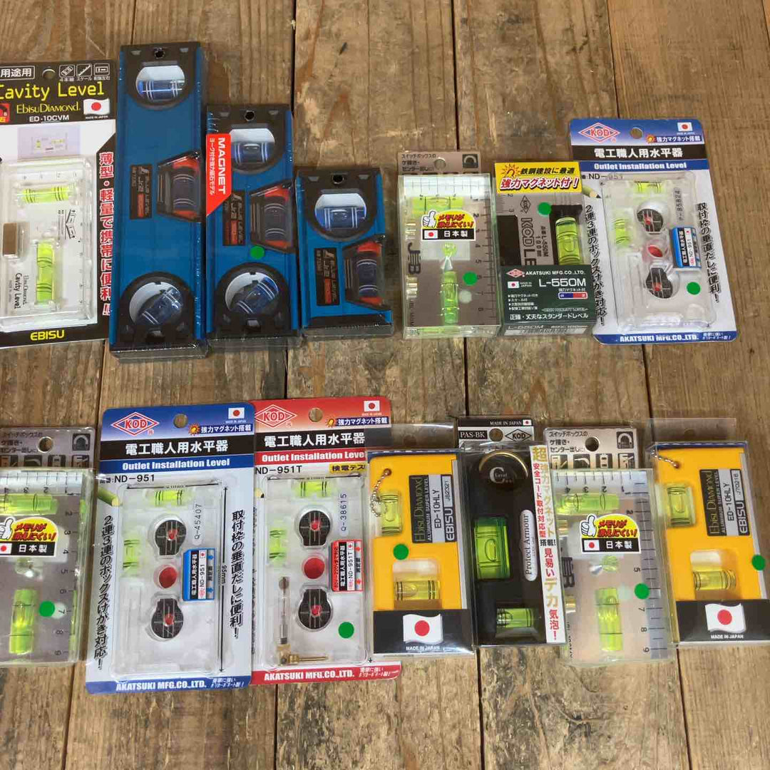 在庫出し切り！【未使用品】水平器 磁石モデル マグネット付き 20個セット まとめ売り エビスダイヤモンド KOD シンワ等②【所沢店】
