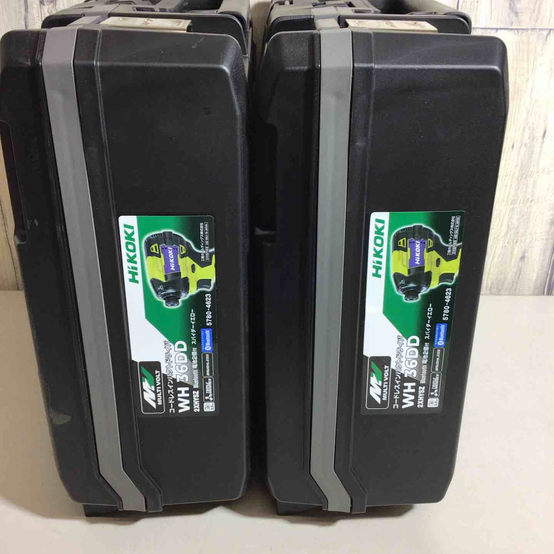 【未使用品】 2台セット ハイコーキ HIKOKI 日立 コードレス インパクトドライバ スパイダーイエロー WH36DD(2XHYSZ) インパクト イエロー 黄 純正 充電式 【戸田店】