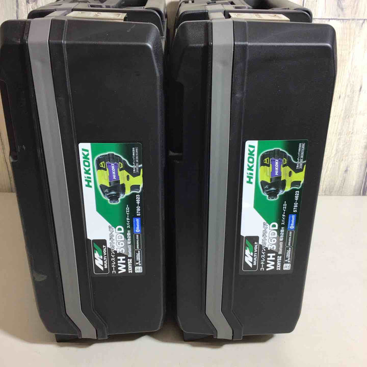 【未使用品】 2台セット ハイコーキ HIKOKI 日立 コードレス インパクトドライバ スパイダーイエロー WH36DD(2XHYSZ) インパクト イエロー 黄 純正 充電式 【戸田店】