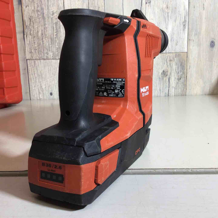 【中古品】HILTI 36V充電式ハンマドリル TE6-A36 集じん装置付 36V/2.6Ah バッテリー2個付【戸田店】
