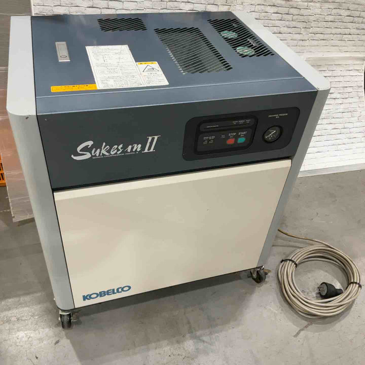 【店頭受取り限定】エアコンプレッサー  コベルコ　小型スクリューコンプレッサー　AS2PD-5　200V 50Hz【川口店】