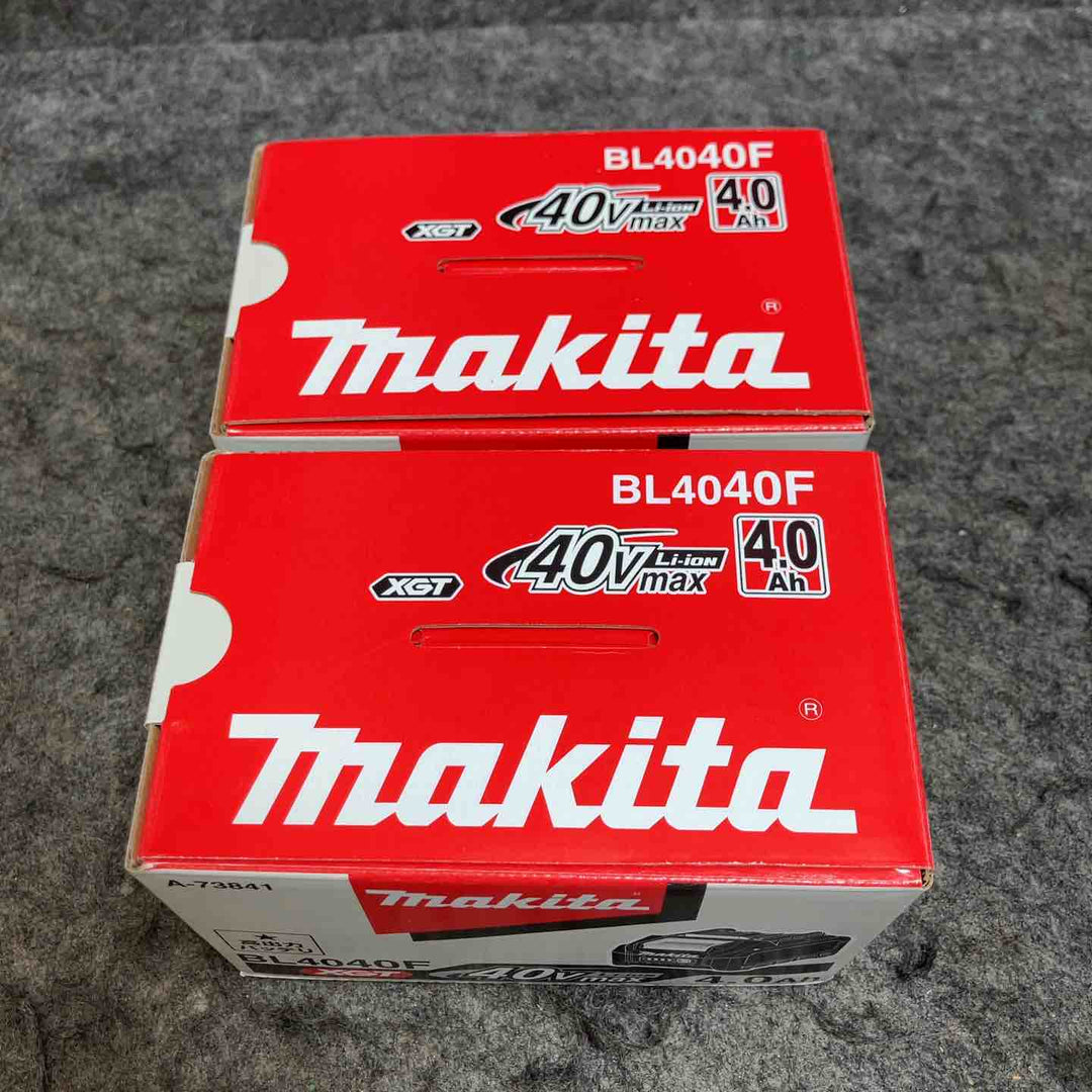純正2個セット マキタ(makita) 高出力リチウムイオンバッテリー 40Vmax/4.0Ah BL4040F 2点まとめ 【桶川店】