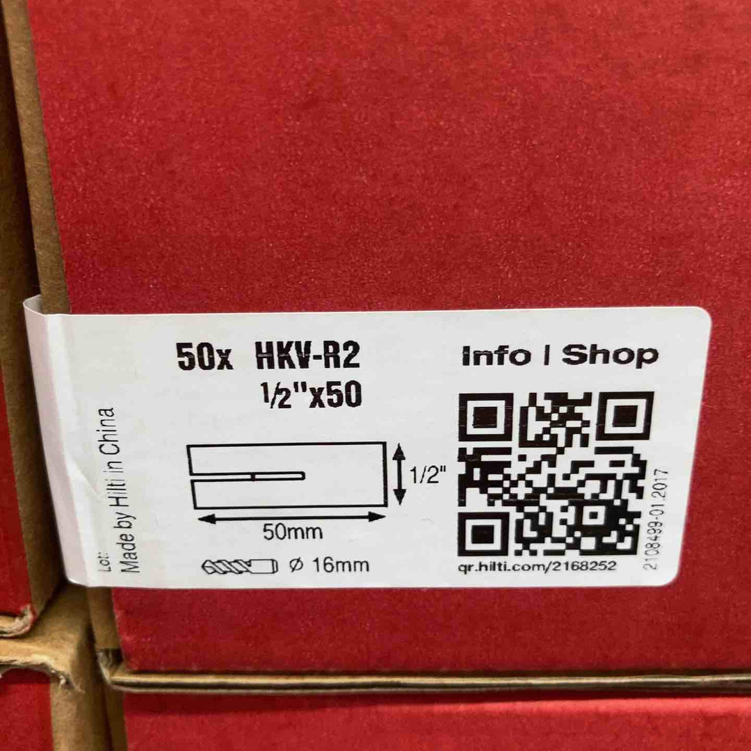 【未使用品】9箱セット HILTI HKV-R2 内部コーン打込み式金属系アンカー 1箱50本 合計450本 ＃2168252【八潮店】