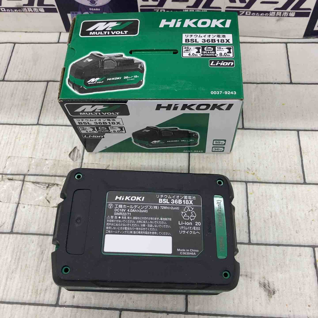 ★ハイコーキ(HIKOKI ※旧:日立工機) リチウムイオンバッテリー 36V/4.0Ah BSL36B18X【所沢店】