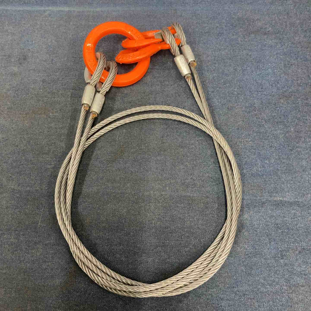 【未使用品】◇TAIYO 2本吊り ワイヤースリング 6ｍ/ｍｘ1.5Ｍ 0.35ｔ【八潮店】