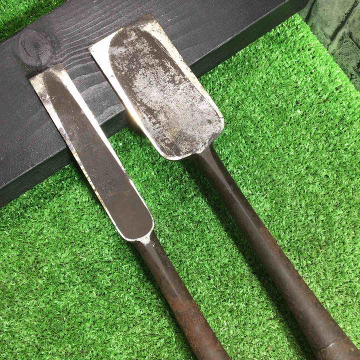 平義(？) 突き鑿 2本組 約23mm/約48mm 本体のみ 錆あり 【川口店】