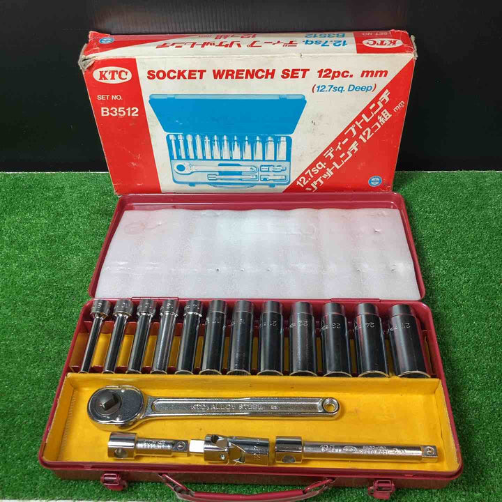 【美品】KTC(京都機械工具) ディープソケットレンチセット(12個) B3512【岩槻店】