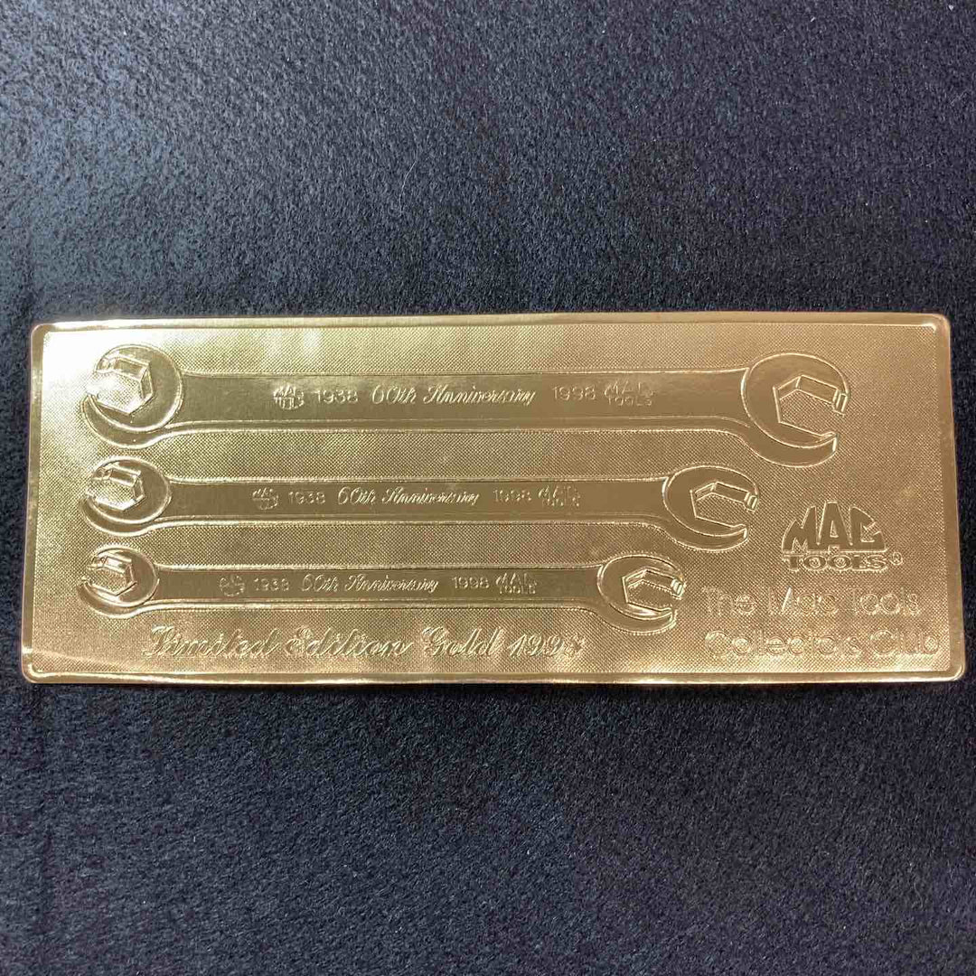 【中古美品】 マックツール(MACTOOLS) 24ｋフレアナットレンチ 3本セット 60周年記念 1998年 GOLD 未使用長期保管品 【東大和店】
