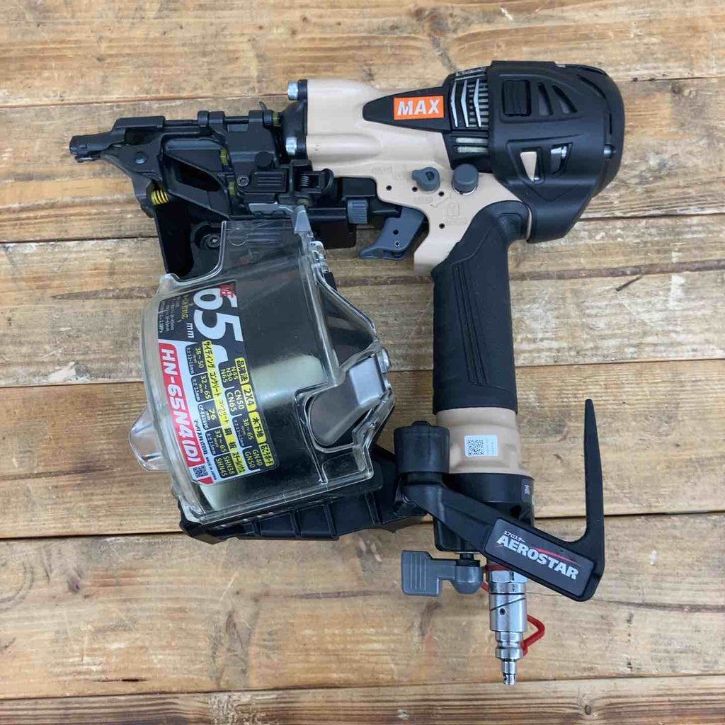 工具MAXHN65 限定色】 【中古品】 マックス(MAX) 高圧エア釘打ち機 HN-65N4(D)_