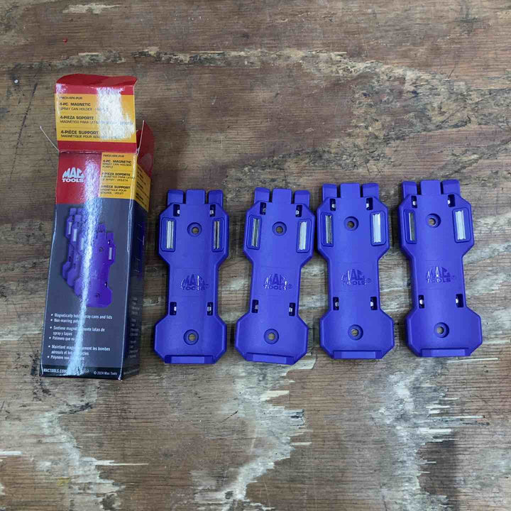 ▼MACTOOLS 4PCスプレー缶ホルダー 紫 FMCH-4PK-PUR【柏店】