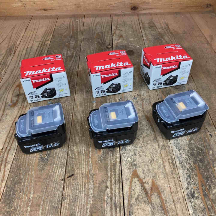 マキタ(makita) リチウムイオンバッテリー 14.4V/6.0Ah BL1460B 計3点【所沢店】