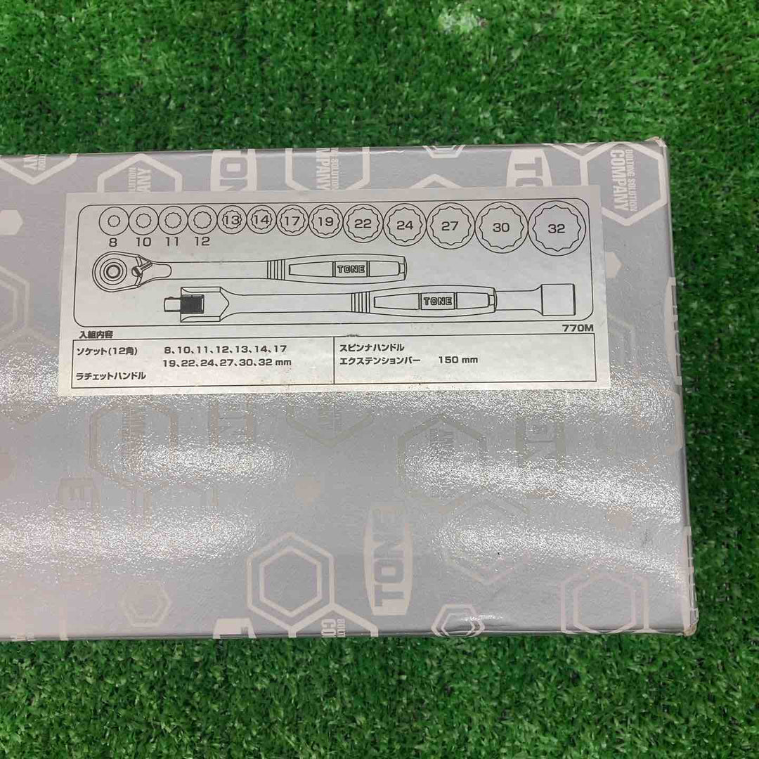 トネ(TONE) ソケットレンチセット 差込角12.7mm(1/2") 770M 内容16点 シルバー【川越店】