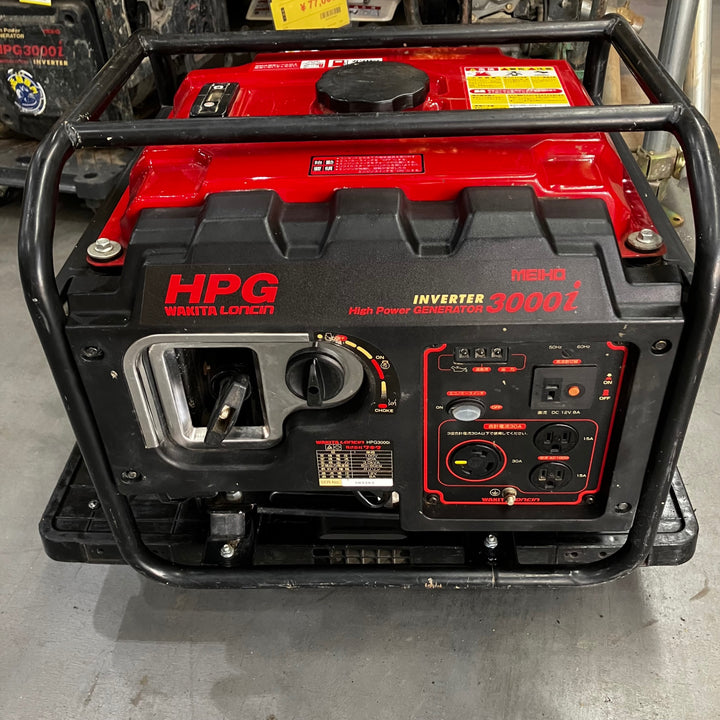 【店頭受取り限定】〇ワキタ(MEIHO) インバーター式ガソリン発電機 HPG3000i 定格出力3.0kVA【川口店】