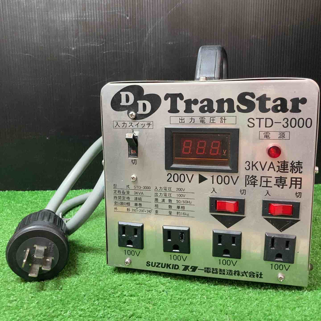 【現状品】スズキッド(SUZUKID) 降圧器 DDトランスター STD-3000 ※備考欄要必読【岩槻店】