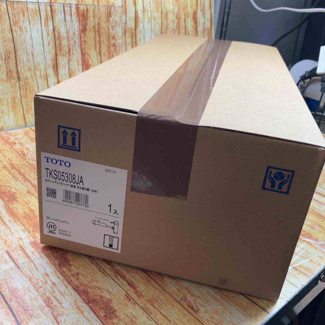 □TOTO 台付シングル混合水栓 TKS05308JA【川崎店】