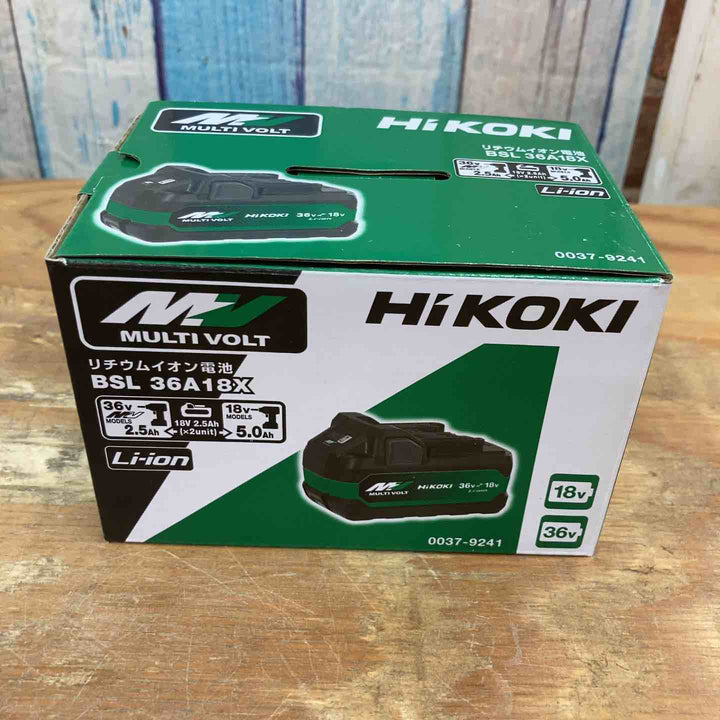 ★ハイコーキ(HIKOKI ※旧:日立工機) リチウムイオンバッテリー 36V/2.5Ah BSL36A18X【柏店】