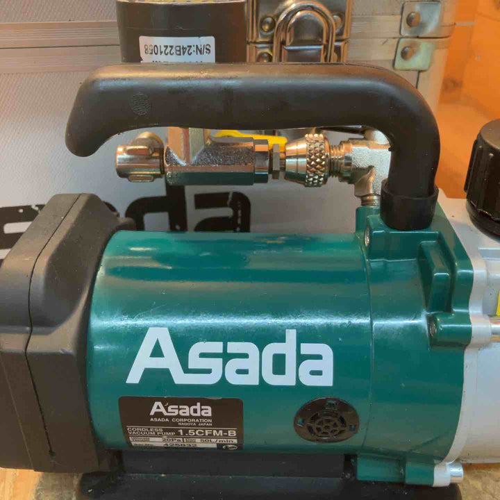 【中古品】アサダ(ASADA) コードレス真空ポンプ 1.5CFM-B  デジタルミニ連成計 TA141DM付き【所沢店】