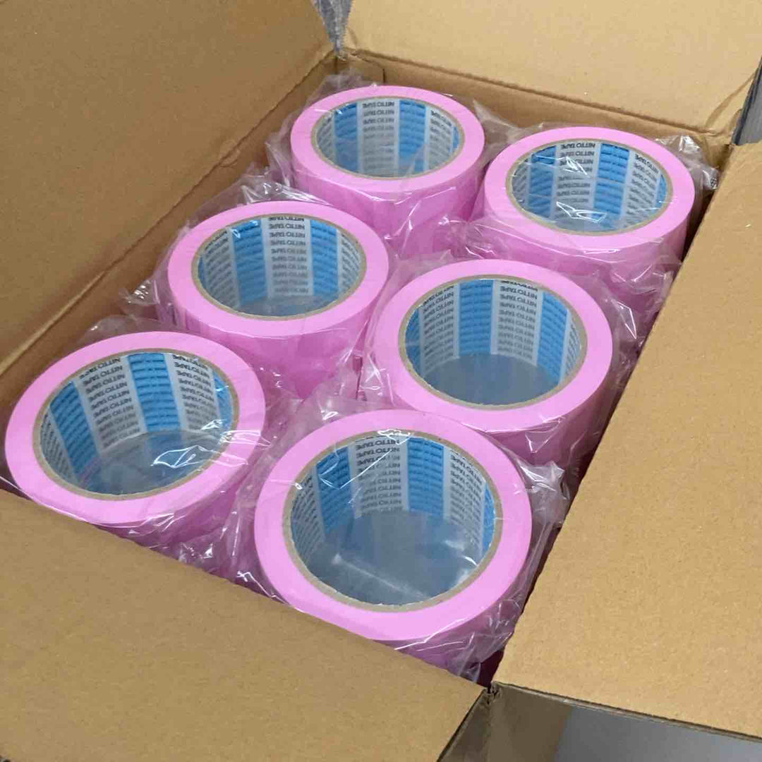 ▼日東電工(Nitto)床養生テープ さくら色 No.397 30巻 1箱 50mm×25ｍ 長期保管品③【戸田店】