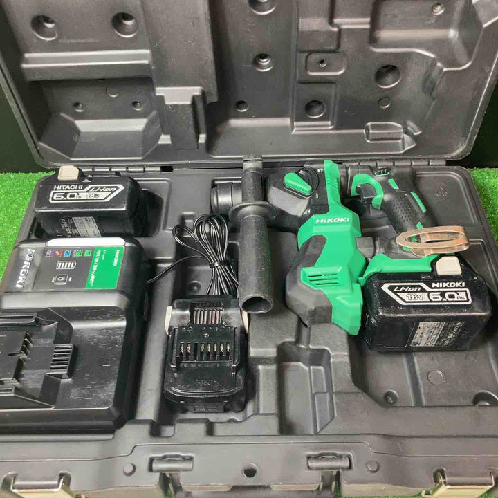 【中古品】★ハイコーキ(HIKOKI ※旧:日立工機) コードレスハンマドリル DH18DPA(2XP) ◇18V6.0Ah×3個セット♪【岩槻店】