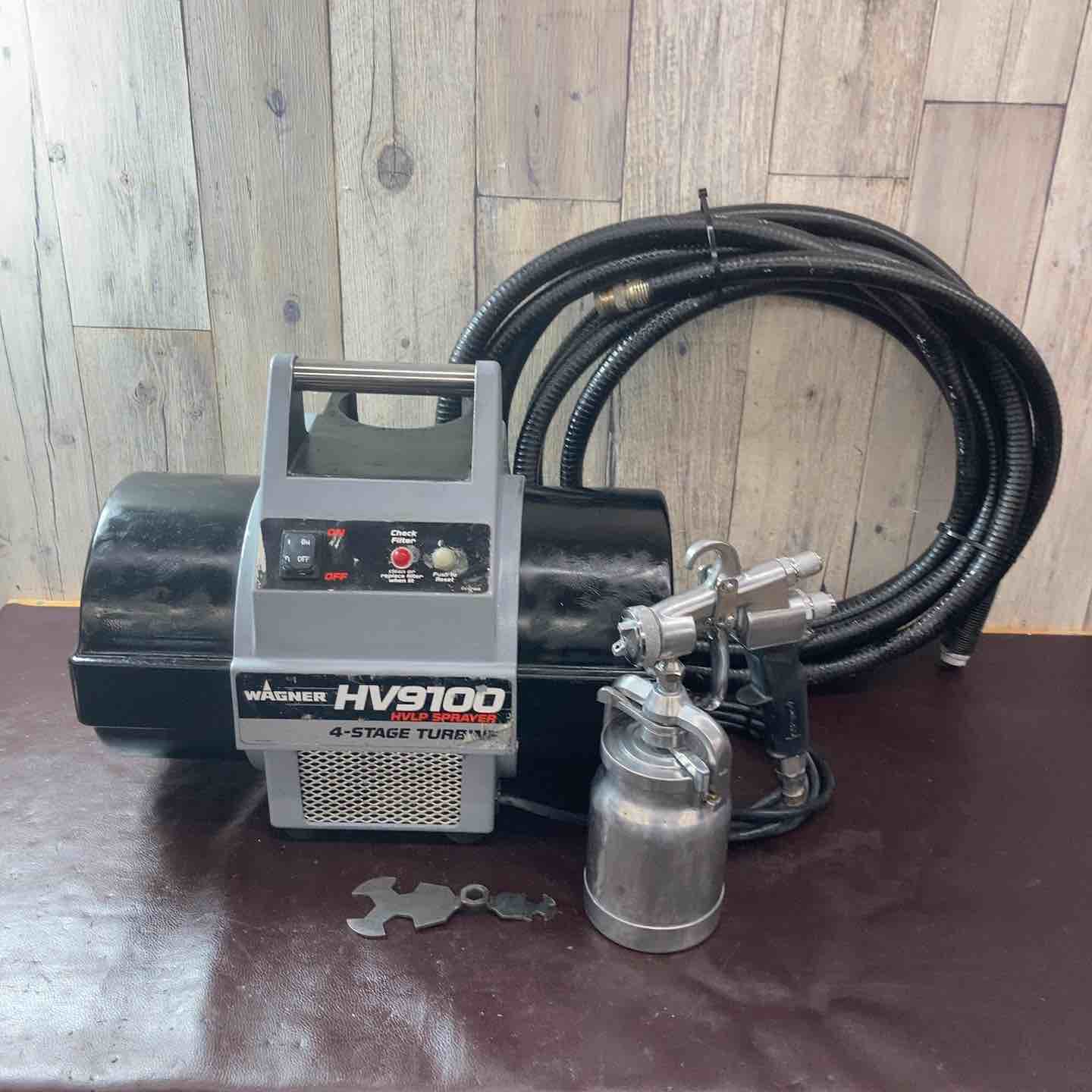 中古品】 ワグナー(WAGNER) 温風低圧塗装機 HV9100 ホース・ガン付属