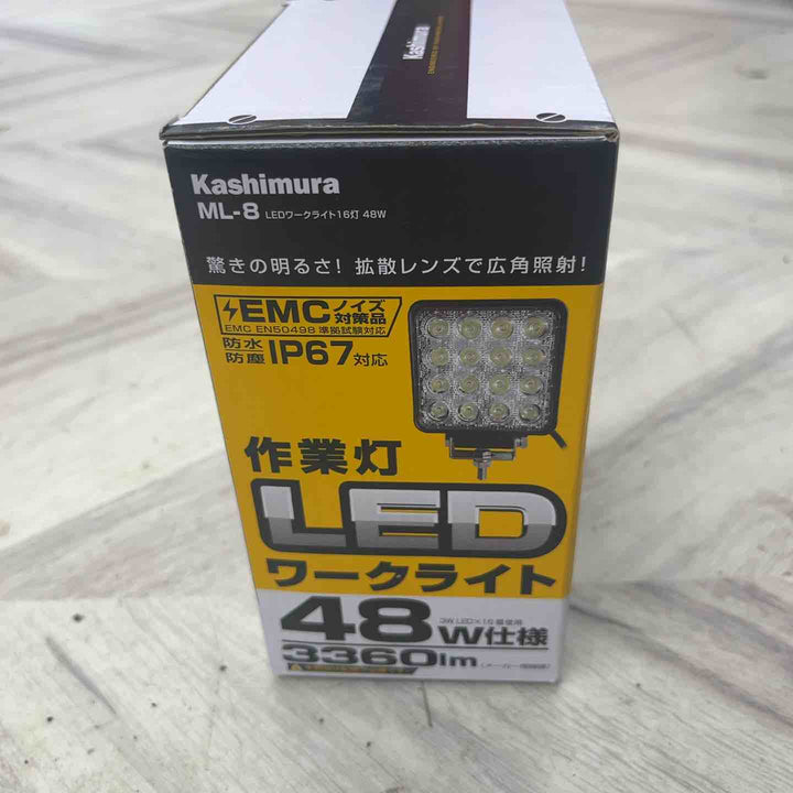 カシムラ(Kashimura) LEDワークライト16灯 48W LED16灯 白色 48W 3360lm 6000K ノイズ対策 IP67 DC12/24V NML-8【越谷店】
